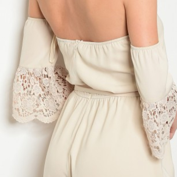 KHAKI CHOKER ROMPER @LAST ONE - Picture 4 of 7